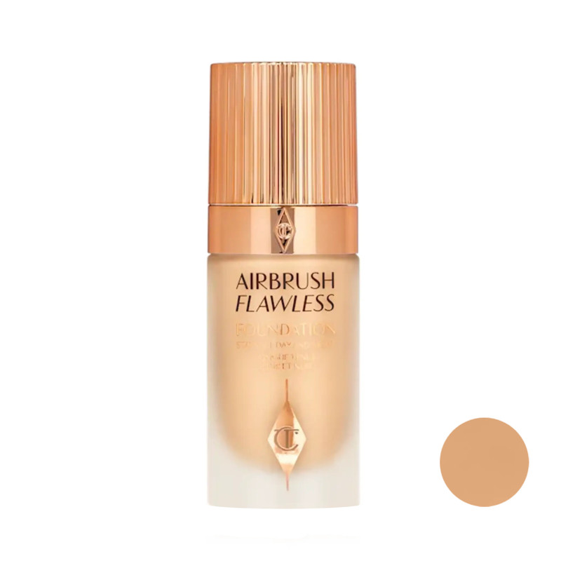 کرم پودر مایع SPF0 شارلوت تیلبری مدل Air Brush Warm  شماره 5.5 مناسب برای  انواع پوست حجم 30 میلی لیتر