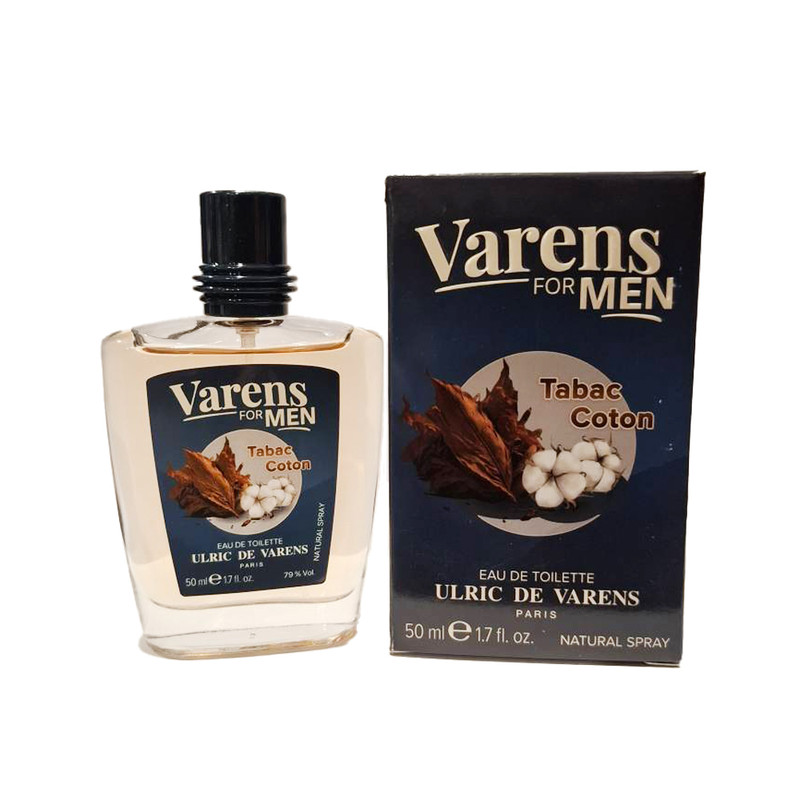 ادوتویلت اولریک دو وارن مدل tabac coton با رایحه گرم، شیرین حجم 50 میلی‌لیتر