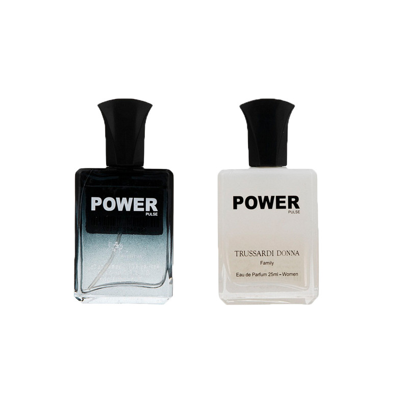 عطر جیبی مردانه پاور پالس مدل  Aventus حجم 25 میلی لیتر به همراه عطر جیبی زنانه پاور پالس مدل  Trussardi Donna