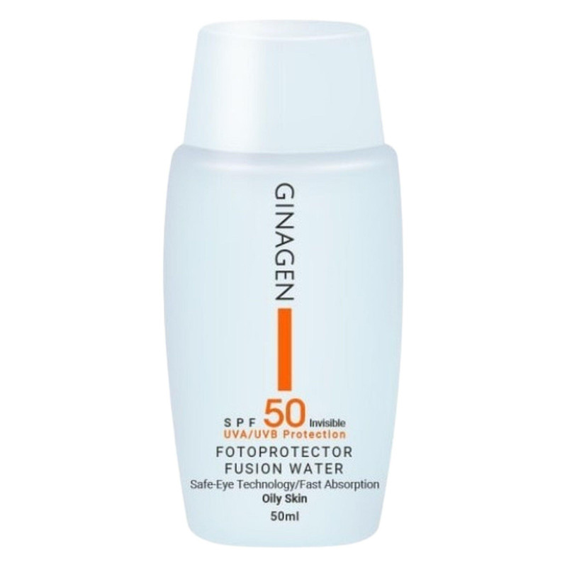 کرم ضدآفتاب بی‌رنگ ژیناژن مدل SPF50، مناسب پوست‌های چرب، حجم 50 میلی‌لیتر