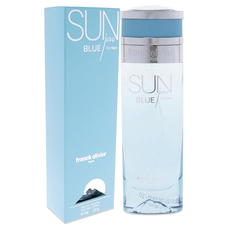 ادو تویلت مردانه فرانک اولیویر مدل Sun java Blue حجم 75 میلی لیتر