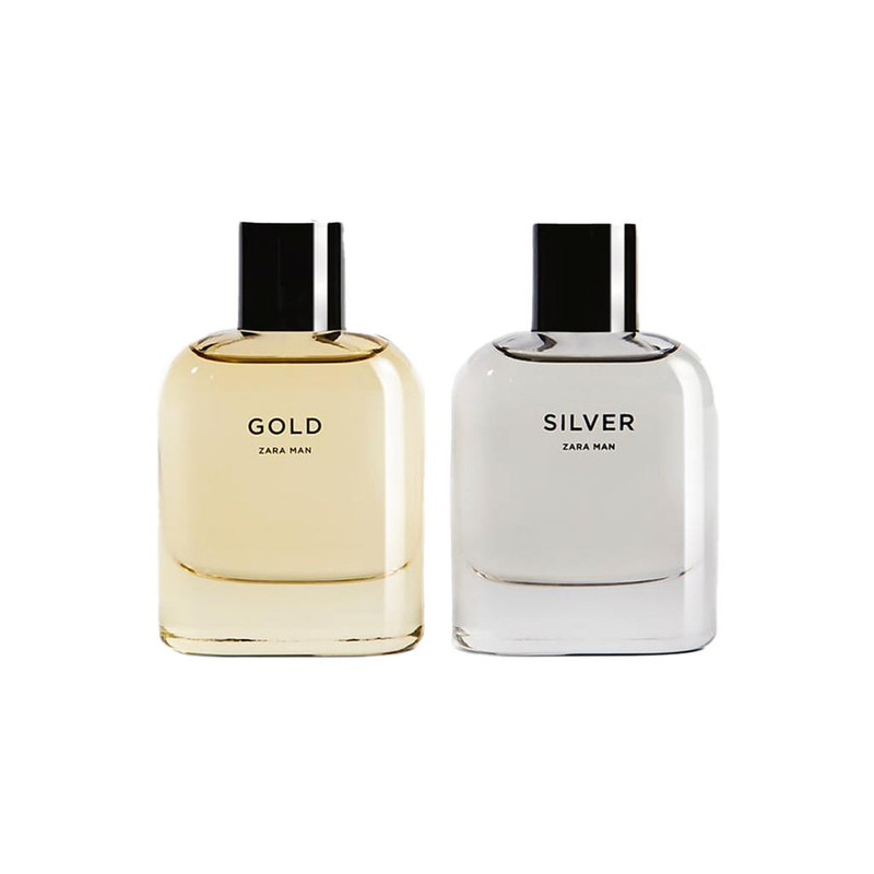 ادو تویلت مردانه زارا مدل silver و gold حجم 80 میلی لیتر مجموعه دو عددی
