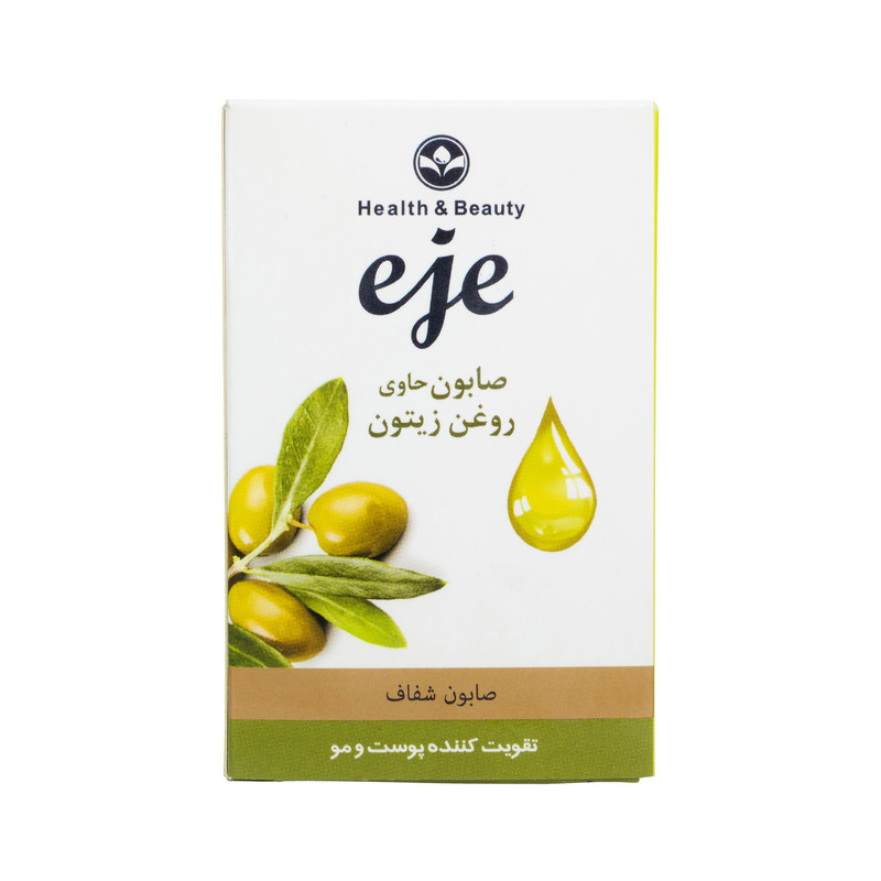 صابون شستشو تغذیه‌کننده صورت و بدن اژه مدل زیتون مناسب برای انواع پوست وزن 100 گرم