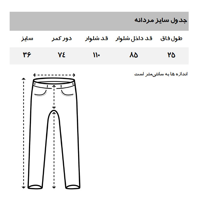 شلوار مردانه اسپرینگ فیلد مدل NA0982