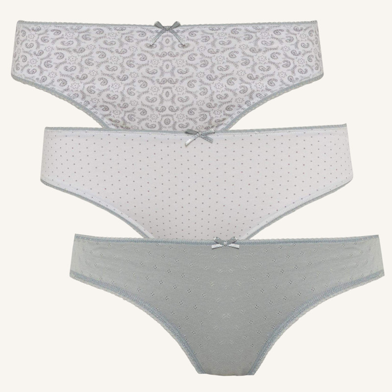 شورت اسلیپ نخی زنانه دفکتو مدل 059GR130 بسته 3 عددی