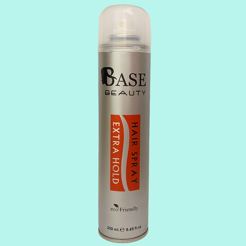 اسپری حالت‌دهنده مو با قدرت حفظ حالت مو شش بیس بیوتی مدل EXTRA HOLD مناسب برای انواع مو حجم 250 میلی‌لیتر