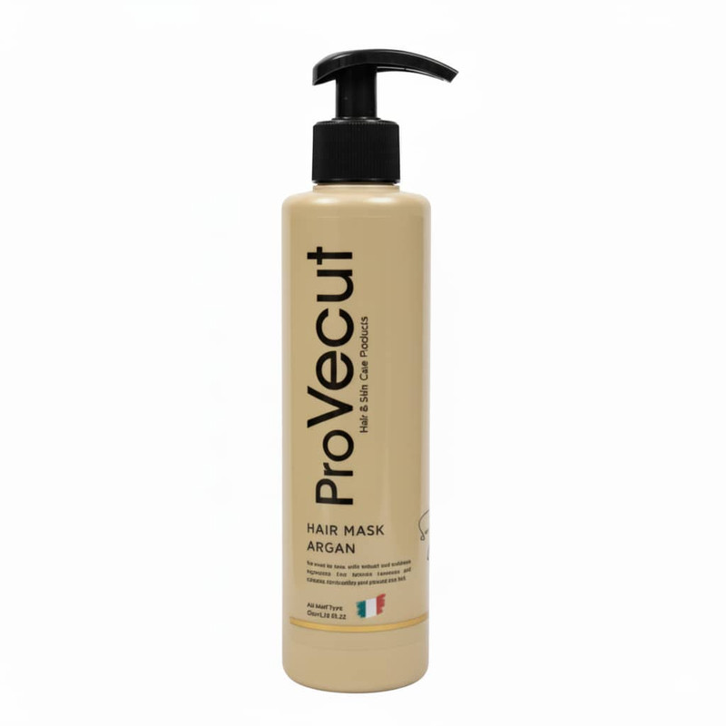 ماسک مو تقویت کننده پروویکات مدل آرگان مناسب برای موهای آسیب دیده و کراتین شده حجم 300 میلی لیتر