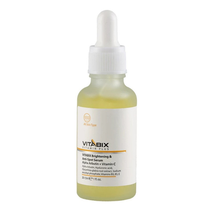 سرم ضدلک و روشنکننده ویتابیکس مدل vitamin plus مناسب برای انواع پوست حجم 30 میلیلیتر