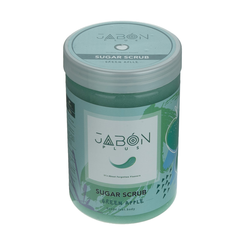 اسکراب شکری لایه بردار پوست ژبن پلاس مدل Green Apple وزن 900 گرم