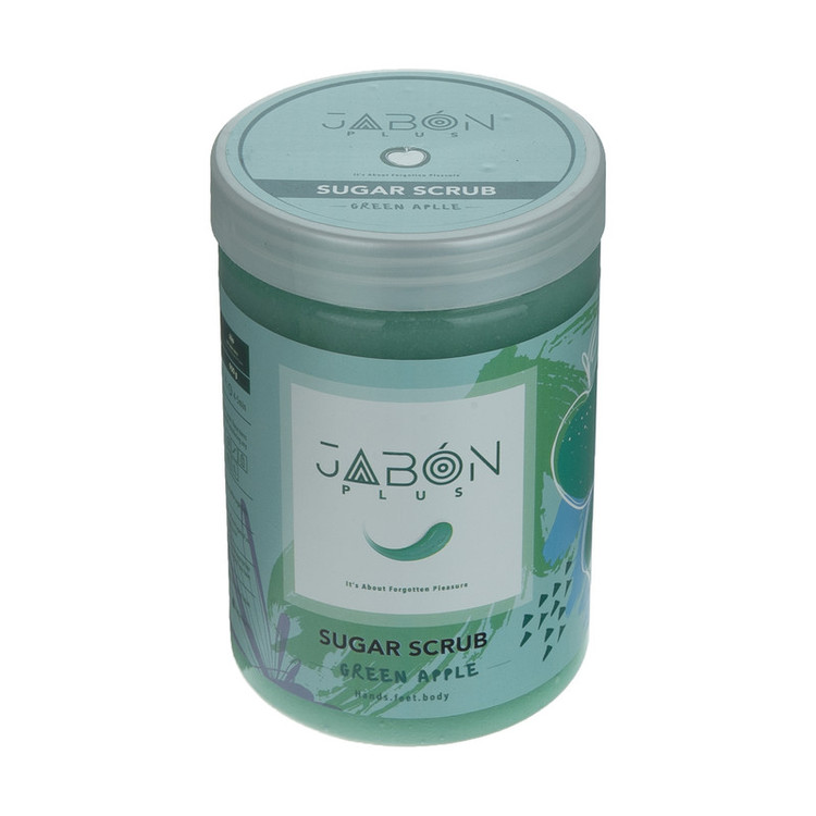 اسکراب شکری لایه بردار پوست ژبن پلاس مدل Green Apple وزن 900 گرم