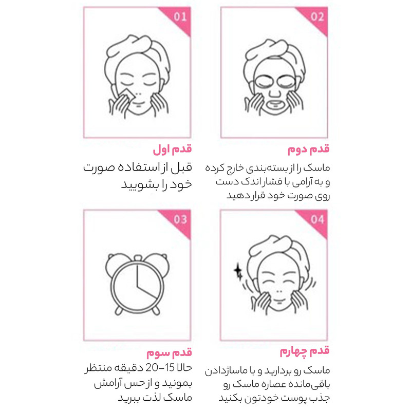 ماسک صورت بایو آکوا مدل توت فرنگی حجم 30 میلی لیتر