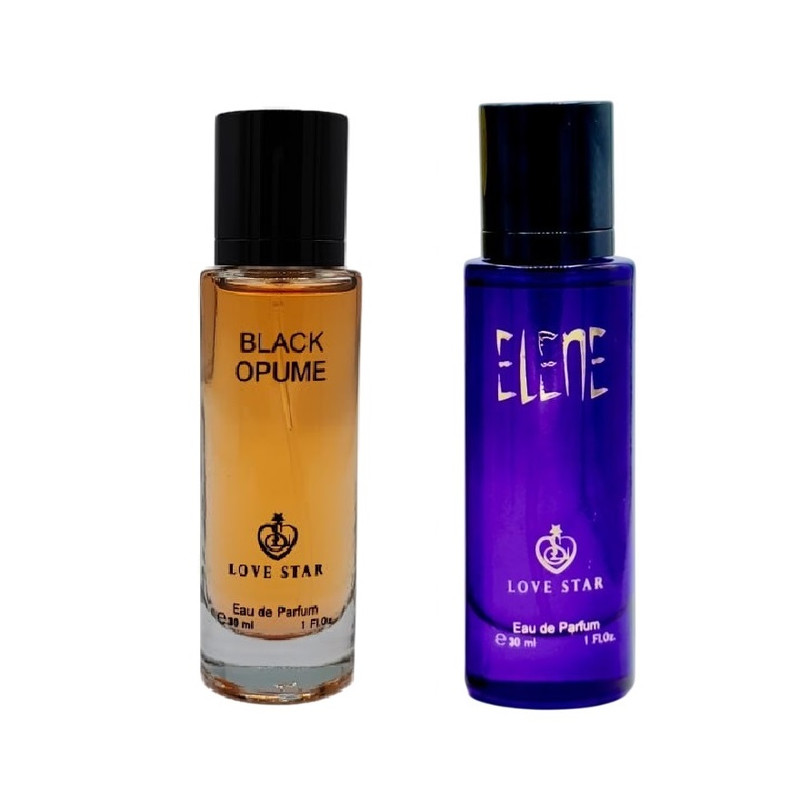 عطر جیبی لاو استار مدل بلک اوپیوم حجم 30 میلی لیتر به همراه عطر جیبی لاو استار مدل الین حجم 30 میلی‌لیتر