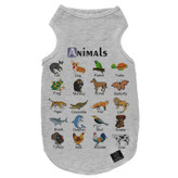 لباس سگ و گربه 27 طرح Learning English Animals کد MH1598 سایز XL