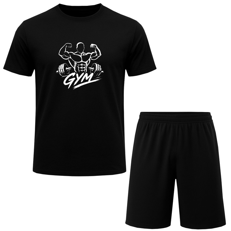 ست تی‌شرت آستین کوتاه و شلوارک راحتی مردانه مدل A229