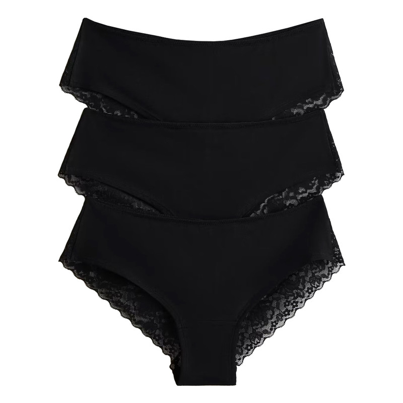 شورت اسلیپ نخی زنانه اچ اند ام مدل 1011444 مجموعه 3 عددی