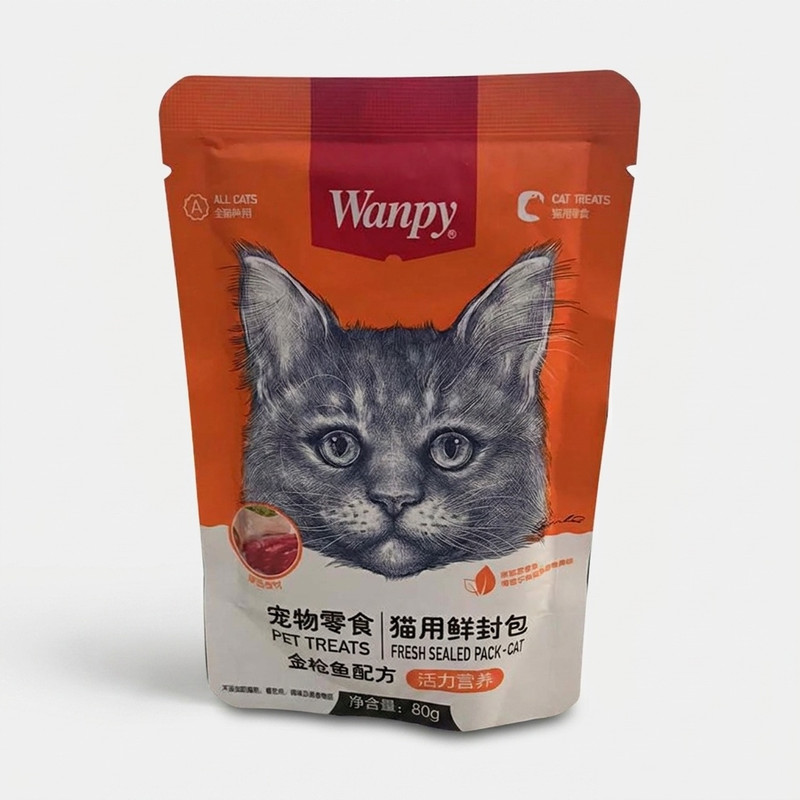 پوچ گربه ونپی مدل سفارش چین با طعم ماهی تن و مرغ وزن 80 گرم
