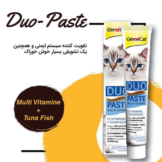 خمیر مولتی ویتامین جیم کت مدل Duo Paste ماهی تن وزن 50 گرم
