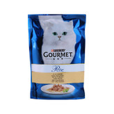 پوچ گربه بالغ گورمت مدل Gourmet Perle طعم بوقلمون وزن 85 گرم