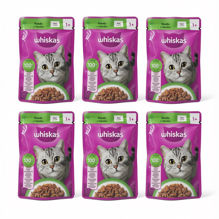 پوچ گربه بالغ ویسکاس مدل ژلی طعم بره وزن 85 گرم مجموعه 6 عددی