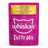 پوچ گربه بالغ ویسکاس مدل Tasty Mix طعم مرغ و ماهی کاد وزن ۸۵ گرم