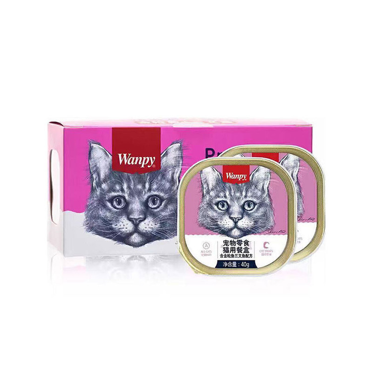 کنسرو غذای گربه بالغ ونپی مدل سفارش چین بافت موس با طعم ماهی تن و سالمون وزن 40 گرم بسته 6 عددی