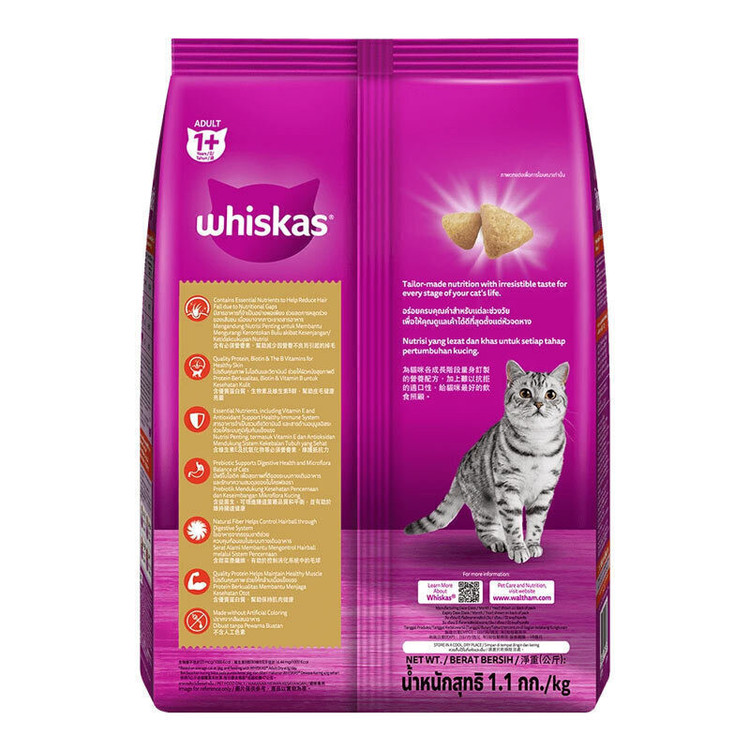 غذای خشک گربه ویسکاس مدل Skin and Coat تقویت پوست و مو طعم مرغ و ماهی سالمون وزن 1.1 کیلوگرم