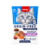غذای خشک گربه عقیم شده ونپی مدل Grain Free Sterilised با طعم ماهی تن و سالمون وزن 50 گرم