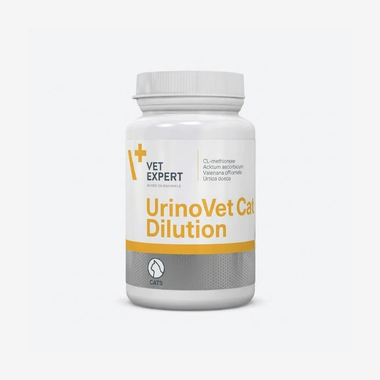 قرص مکمل گربه وت اکسپرت مدل VetExpert UrinoVet Dilution تقویت مجاری ادراری بسته 45 عددی