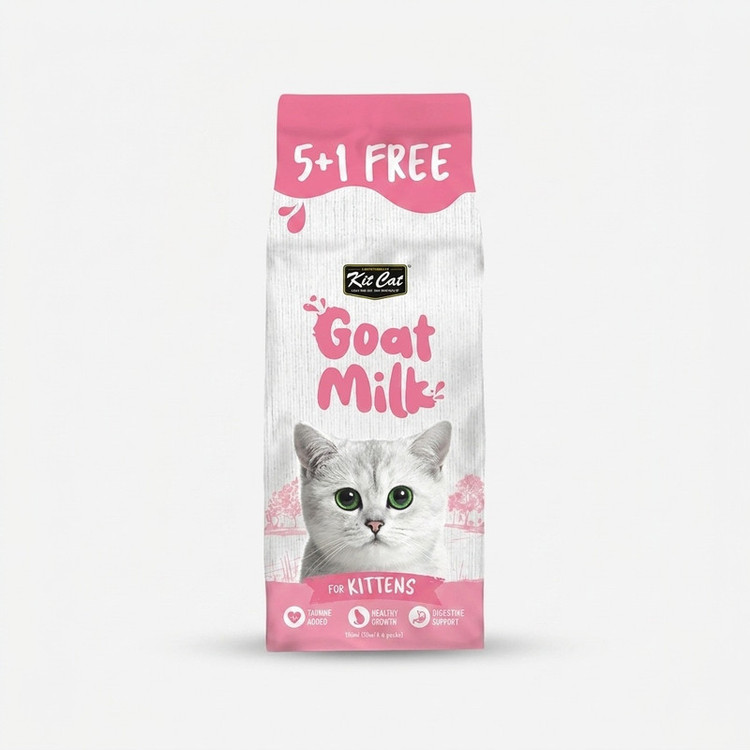 شیر بچه گربه کیت کت مدل Kitten Goat Milk طعم شیر بز بسته 6 عددی