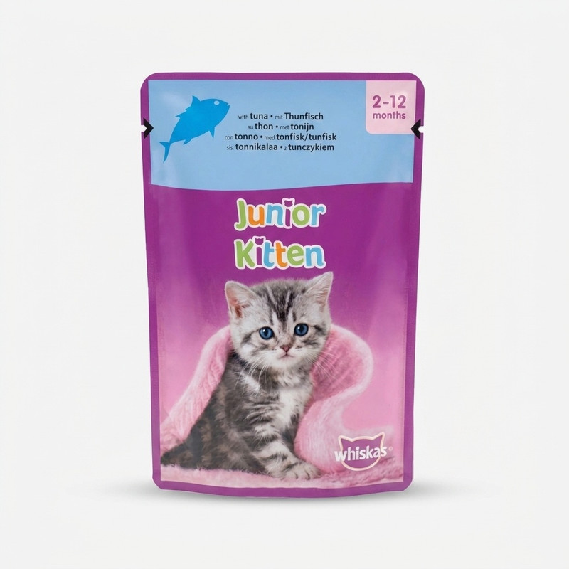 پوچ بچه گربه ویسکاس مدل Kitten in Jelly با طعم ماهی تن وزن 85 گرم