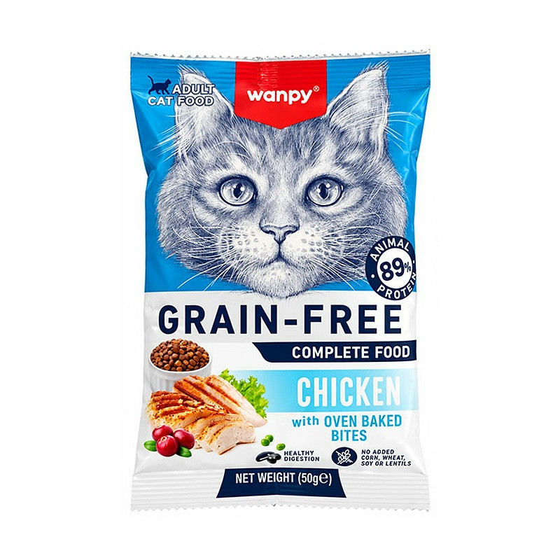 غذای خشک گربه ونپی مدل Complete Cat Food Chicken با طعم مرغ وزن 50 گرم