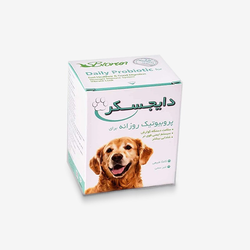 مکمل غذای سگ و گربه بایوران مدل دایجسکر وزن 150 گرم بسته 15 عددی