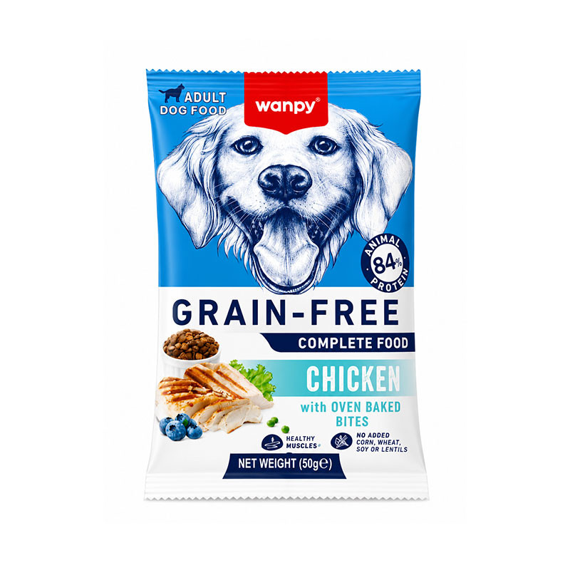 غذای خشک سگ ونپی مدل Complete Dog Food با طعم مرغ وزن 50 گرم