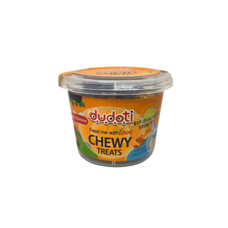 تشویقی پلت یونجه مخصوص جونده دودوتی مدل Rodent Treat با طعم موز و هویج وزن 100 گرم