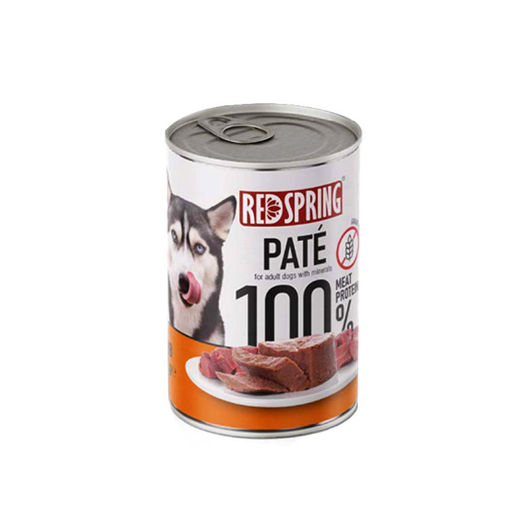 کنسرو غذای سگ رداسپرینگ مدل Pate Pack با طعم بره، مرغ، سیرابی، جگر و گوساله وزن 2.4 کیلوگرم بسته 6 عددی