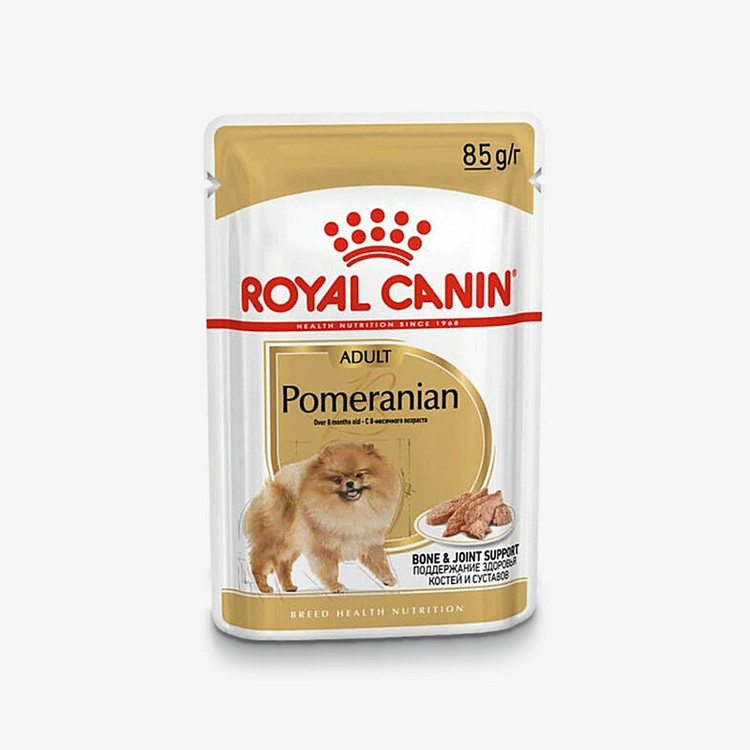 پوچ سگ بالغ رویال کنین مدل Pomeranian وزن 85 گرم