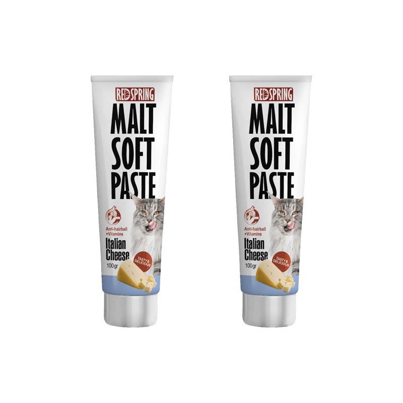 خمیر مالت گربه رداسپرینگ مدل Malt Soft Paste Cheese با طعم پنیر بسته 2 عددی