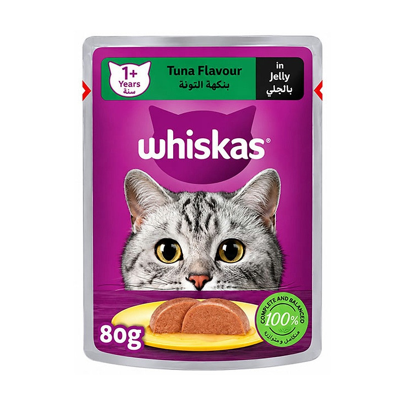 پوچ بچه گربه ویسکاس مدل Kitten Pouch in Jelly طعم ماهی تن وزن 80 گرم