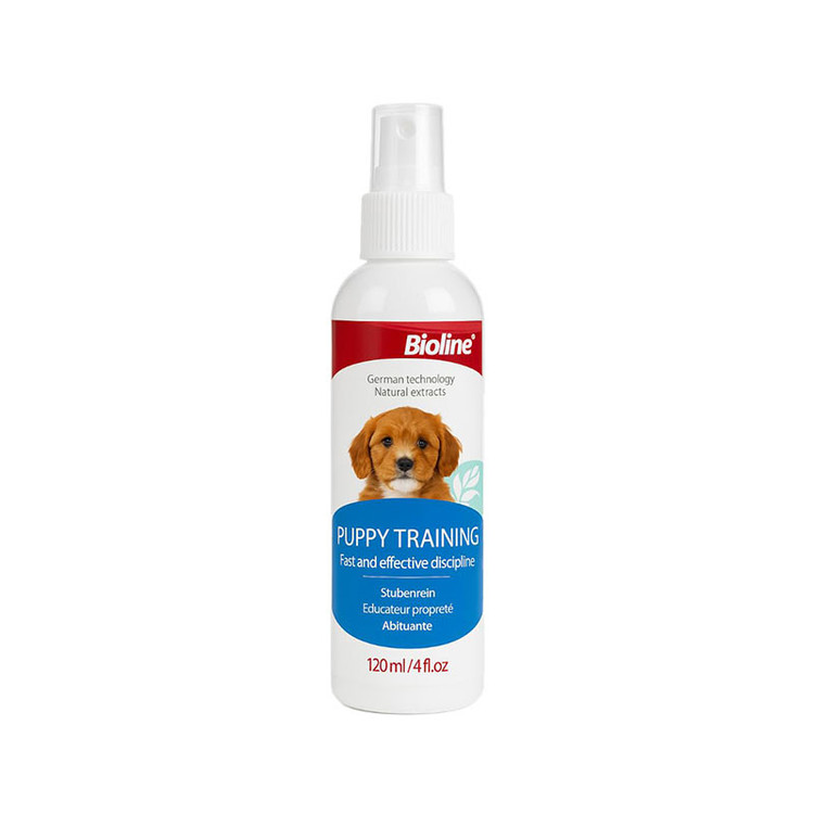 قطره توله سگ بایولاین مدل تعلیم ادرار Puppy Training Spray حجم 120 میلیلیتر