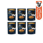 پوچ گربه فلیکس مدل in Sauce با طعم فیله مرغ وزن 410 گرم بسته 6 عددی