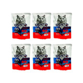 پوچ گربه بالغ یو اس پت مدل Fresh Meat Pack با طعم بره و بلدرچین وزن 100 گرم بسته 6 عددی