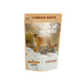 پوچ گربه مسن تیست آف ویلد مدل Canyon River Feline Recipe طعم ماهی قزلآلا و سالمون وزن ۸۵ گرم