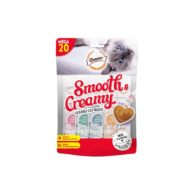 بستنی گربه گناولرز مدل Smooth Creamy طعم میکس بسته 20 عددی