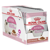 پوچ گربه رویال کنین مدل Kitten gravy وزن 1020 گرم بسته 12 عددی
