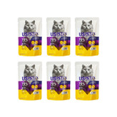 پوچ گربه بالغ یو اس پت مدل Fresh Meat Pack با طعم گوزن و ماهی کاد وزن 100 گرم بسته 6 عددی