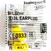 محافظ گوش اسفنجی هانیول مدل BILSOM 303L EARLUG بسته 5عددی