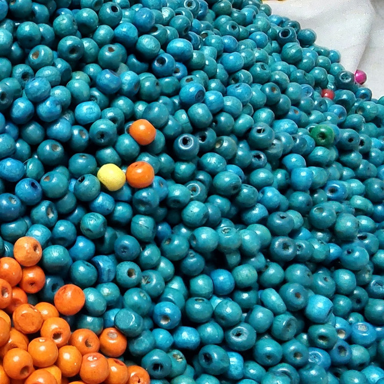 مهره دستبند مدل چوبی 6 بسته 6000 عددی