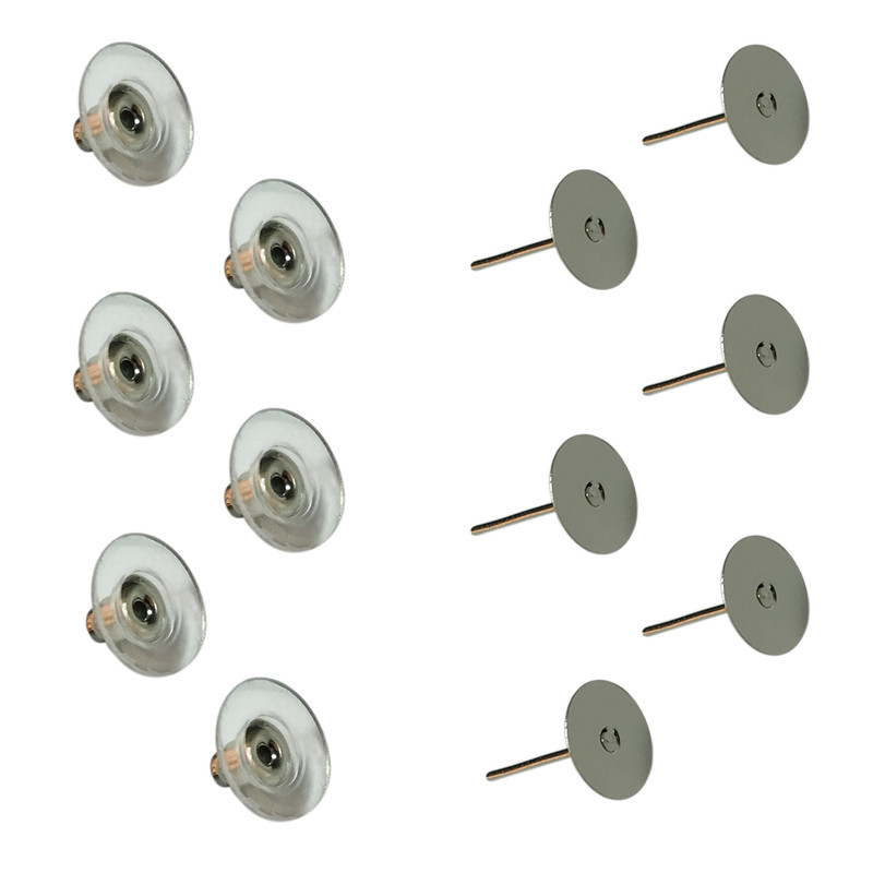 میخ گوشواره و پشت گوشواره مدل SM مجموعه 6 عددی