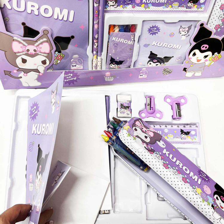 بسته لوازم تحریر مدل کرومی کد 040 مجموعه 14 عددی