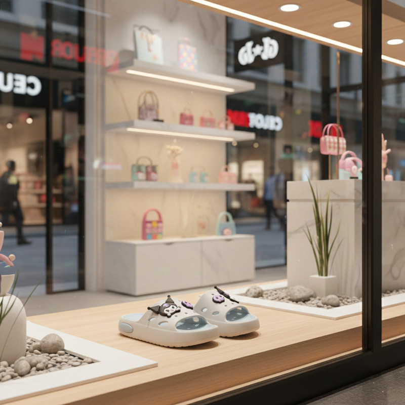 دمپایی دخترانه مدل کرومی BL.3747
